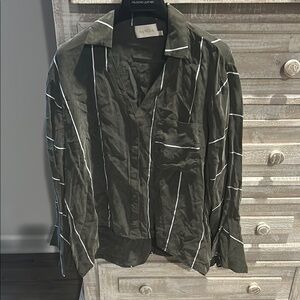 Olive Green Striped woman’s top